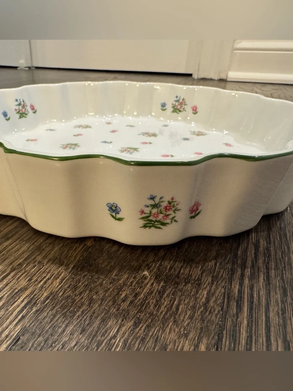 Vintage Petite Fleur by Andrea Sadek Quiche Tart Pan Oven To Table Cookware